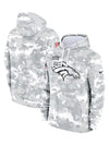 2024 Denver Broncos Arctic Camo Salute to Service Hoodie Recreated Edition