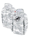 2024 Miami Dolphins Arctic Camo Salute to Service Hoodie Recreated Edition