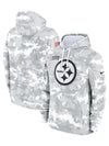 2024 Pittsburgh Steelers Arctic Camo Salute to Service Hoodie Recreated Edition