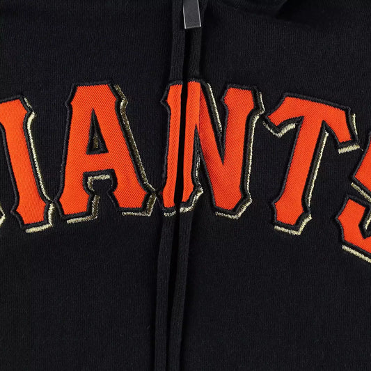 SF Giants Zip-Up Hoodie – Black and Orange Fleece (Recreated Edition)
