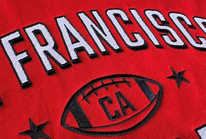 San Francisco Football Hoodie – Red & Black Graphic Pullover – image 4