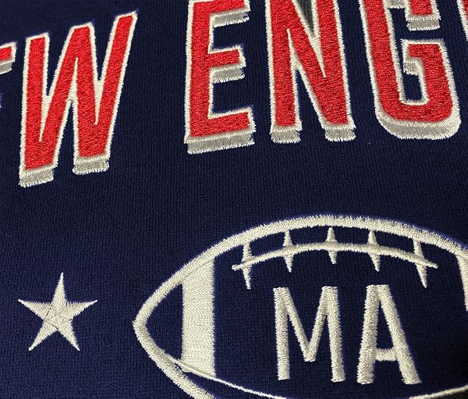 New England Football Hoodie – Vintage Athletic Pullover Sweatshirt – image 5