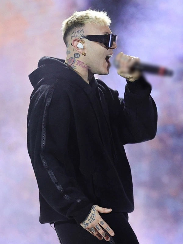 Lazza Black Hoodie Recreated Edition