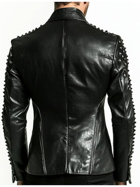 Carter Black Leather Blazer – Leather Blazer for Men Black