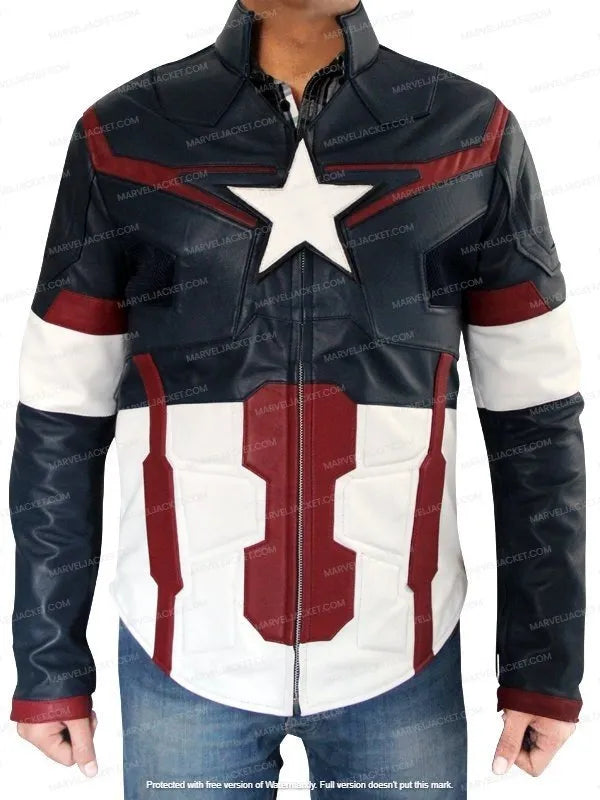 Avengers Age of Ultron Captain America Leather Jacket