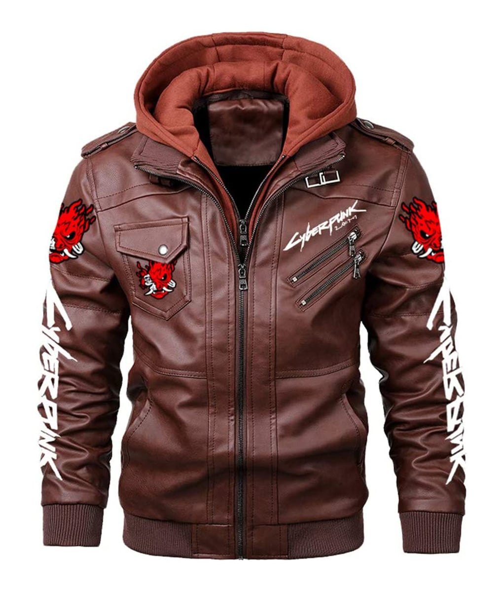 Samurai 2077 Removeable Hood Brown Jacket