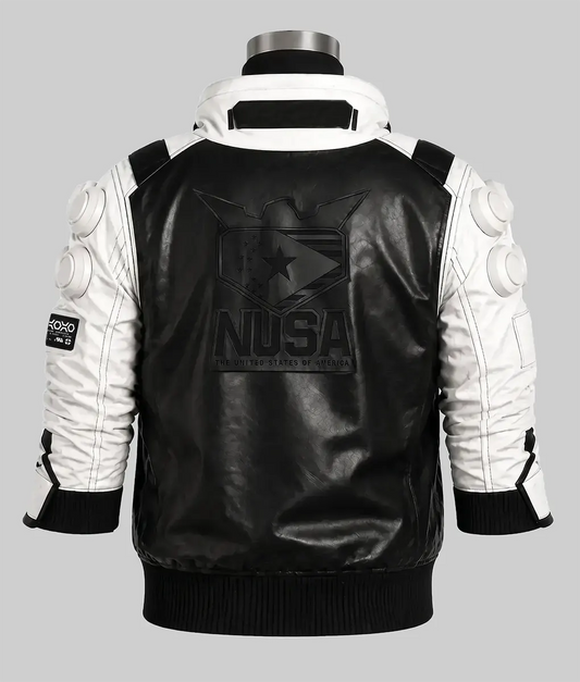 Nusa White Leather Jacket