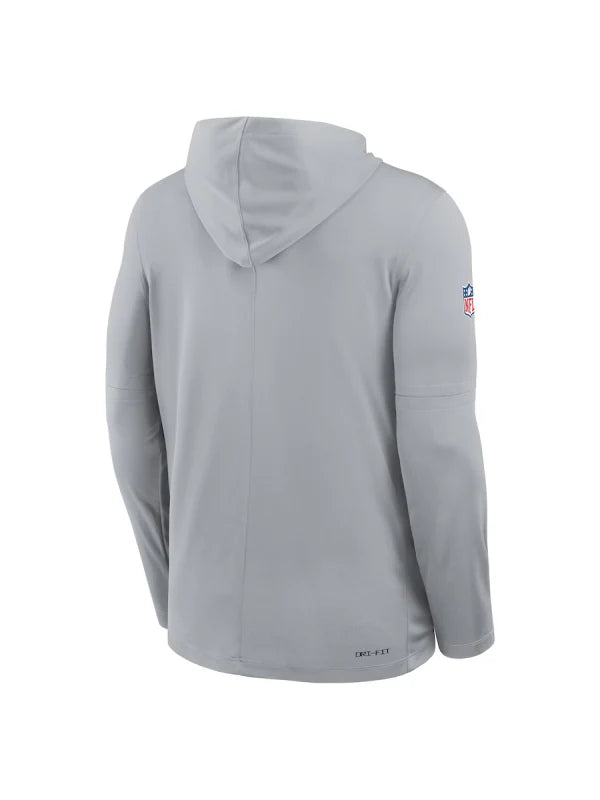 Detroit Lions Sideline Performance Long Sleeve Hoodie T-Shirt 🦁💙 Recreated Edition