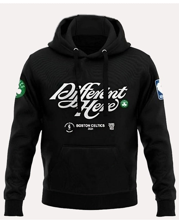 Boston Celtics Different Here Hoodie – Classic Comfort with Celtic Pride Recreated Edition