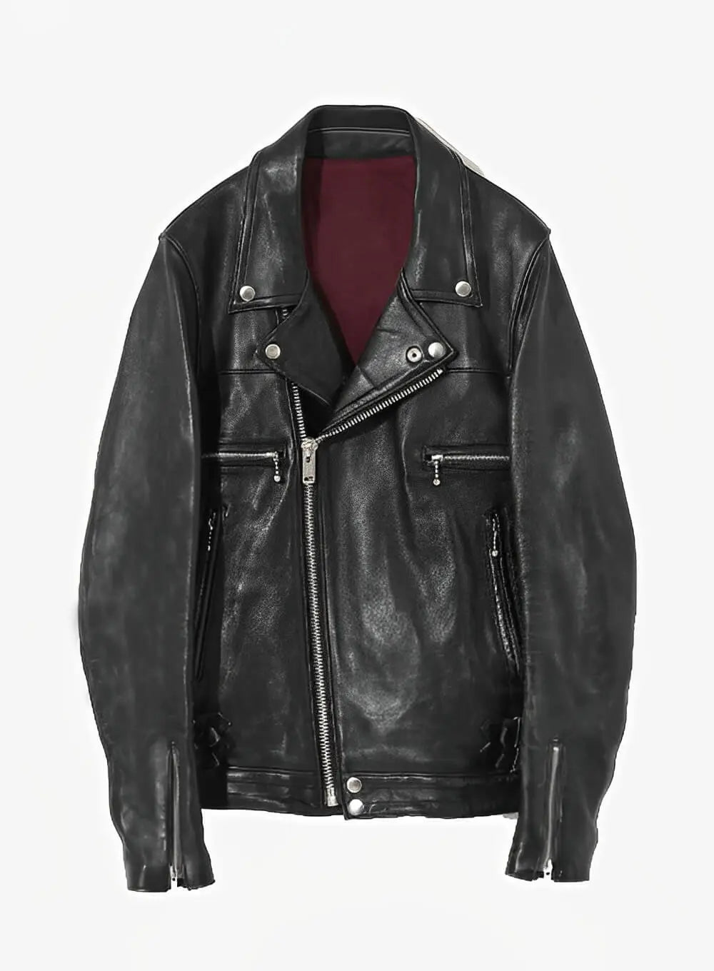 Hellfire Club Black Biker Leather Jacket