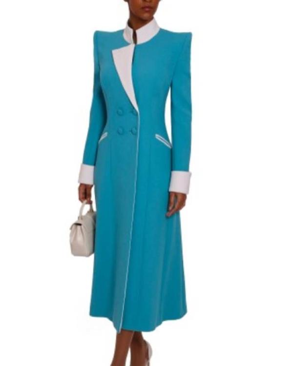 Trooping The Colour 2025 Kate Middleton Blue Coat Dress – Regal Elegance & Timeless Style