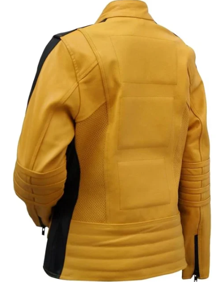 Kill Bill (2003) The Bride Yellow Motorcycle Jacket – Recreated Edition