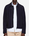Men’s Blue Suede Leather Jacket - Stylish and Elegant
