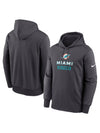 Miami Dolphins Nike Anthracite Toss Sweep Performance Hoodie Recreated Edition