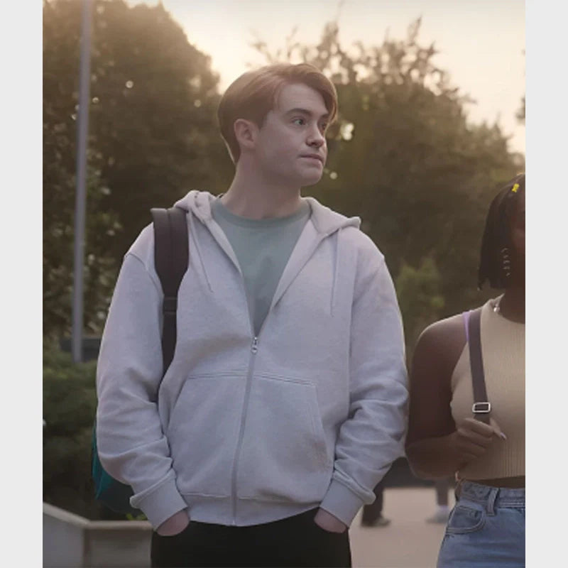 Heartstopper S03 Kit Connor Grey Hoodie Recreated Edition