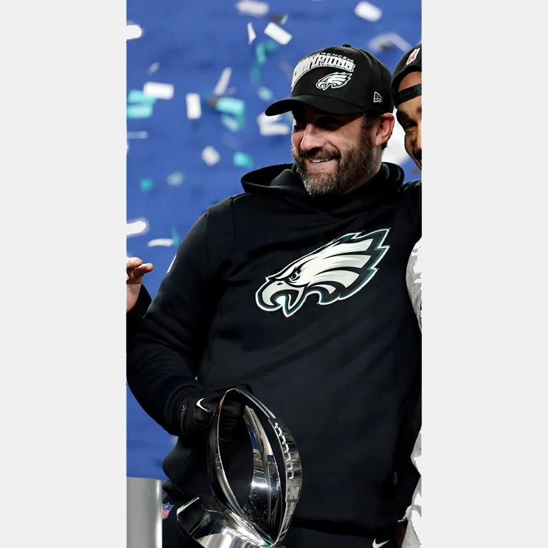 NFC Champions Nick Sirianni Black Eagles Hoodie Recreated Edition