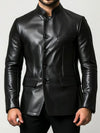 Oliver Black Premium Leather Blazer – Black Leather Jacket