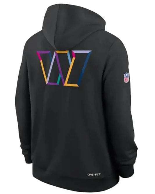 Washington Commanders Black 2025 Crucial Catch Hoodie Recreated Edition