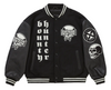 Supreme Bounty Hunter Black Wool And Leather Varsity Jacket – Recreated Edition
