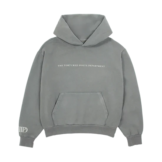 Taylor Swift "The Tortured Poets Department" Gray Hoodie – Recreated Edition