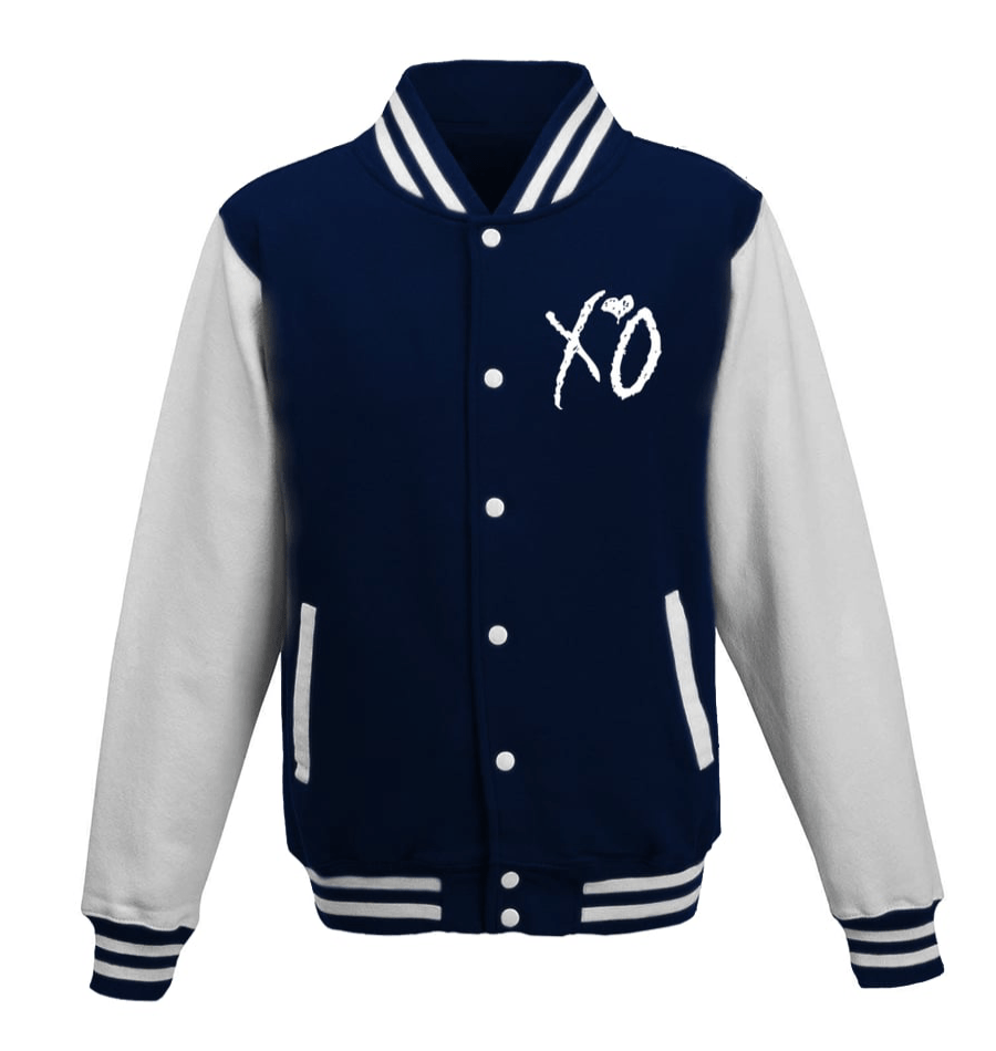 The Weeknd Xo Jackets Navy & White Varsity Jacket