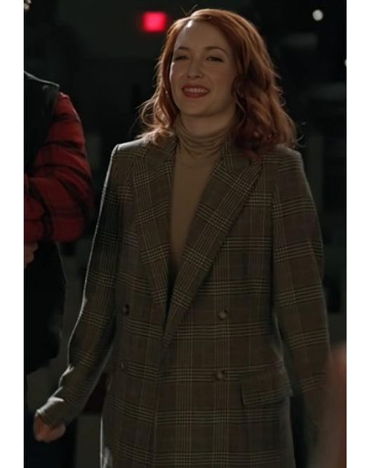 The Wish Swap 2025 Emily Tennant Grey Plaid Blazer – Classic Flair with Modern Comfort