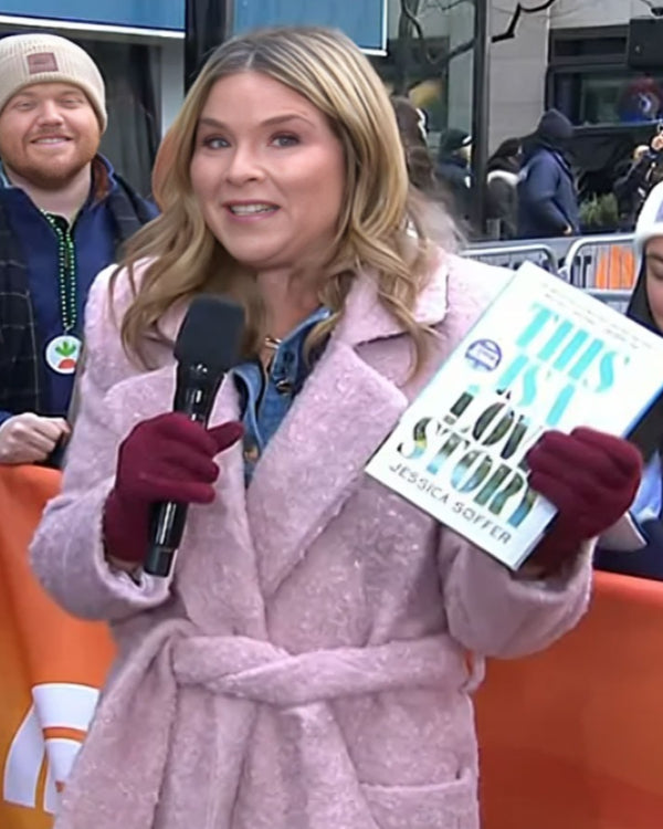Today 2025 Jenna Bush Hager Pink Wrap Coat – Effortless Elegance & Seasonal Charm