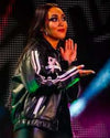 WWE NXT 2025 Carla Gonzalez Pink Bow Black Leather Jacket — Product Description