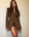 WWE Pay‑Per‑View 2025 Cathy Kelley Brown Suede Blazer — Product Description