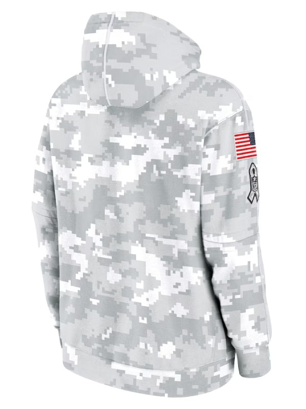 2024 Denver Broncos Salute to Service Long Sleeve Hooded T-Shirt