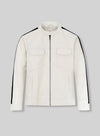 Aaron Paul Need for Speed White Leather Jacket – front view