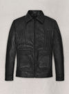 Aaron Taylor-Johnson Bullet Train Premiere Black Leather Jacket – front view