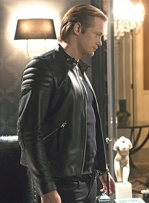 Alexander Skarsgard True Blood Black Leather Jacket – Alexander Skarsgard wearing the look, photo 2