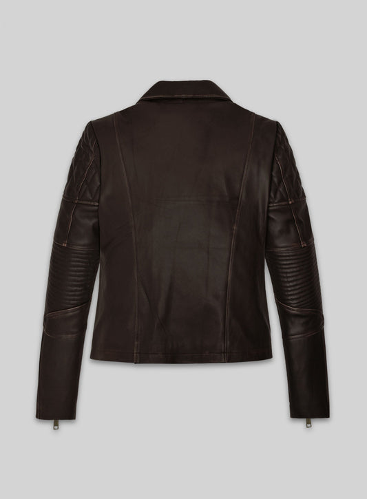 Anya Taylor Joy Furiosa A Mad Max Saga Black Leather Jacket – back view