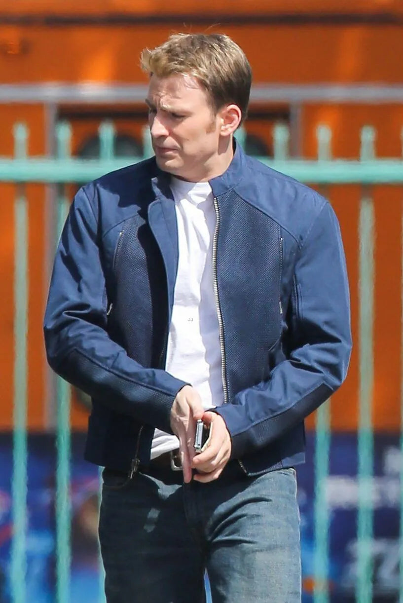 Captain America Steve Rogers Blue Jacket