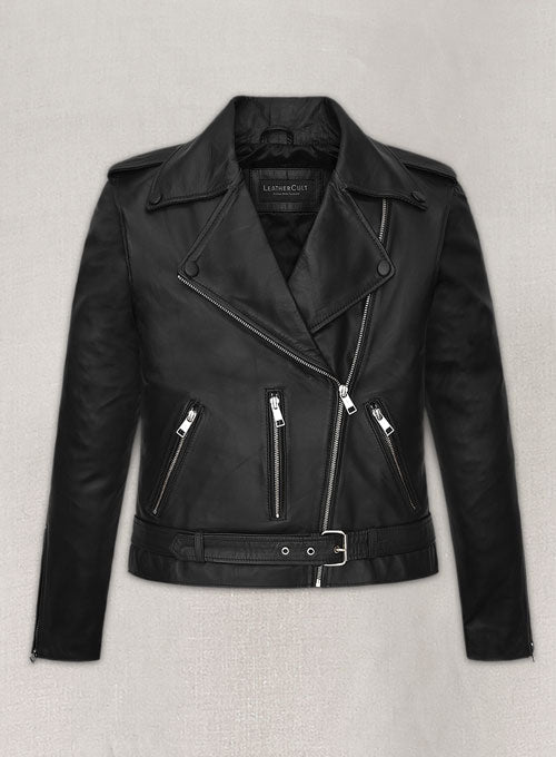 Bella Thorne Black Leather Jacket – full product view