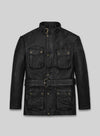 Benjamin Button Black Leather Jacket – front view