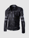 Black Jacket with Gray Stripes