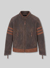 Wolverine X-Men Origins Kids Brown Faux Leather Jacket front view