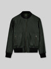 Bradley Cooper Green Bomber Leather Jacket – front view