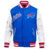 Buffalo Bills Script Tail Royal Blue/White Varsity Jacket
