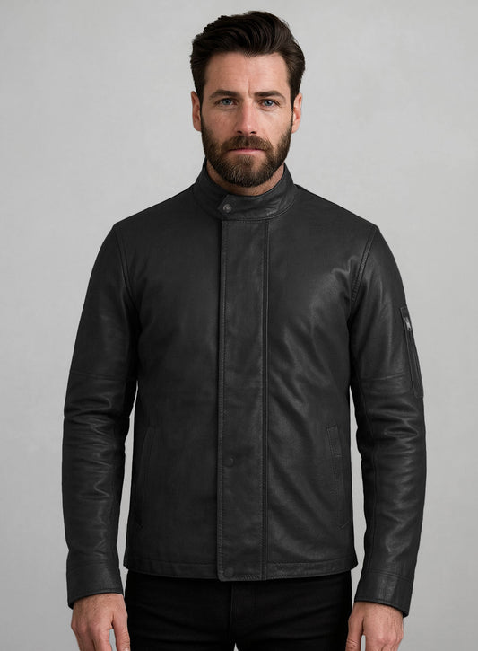Californication Season 3 Hank Moody Black Leather Jacket – alternate view