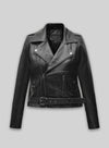 Cate Blanchett Black Leather Jacket – front view