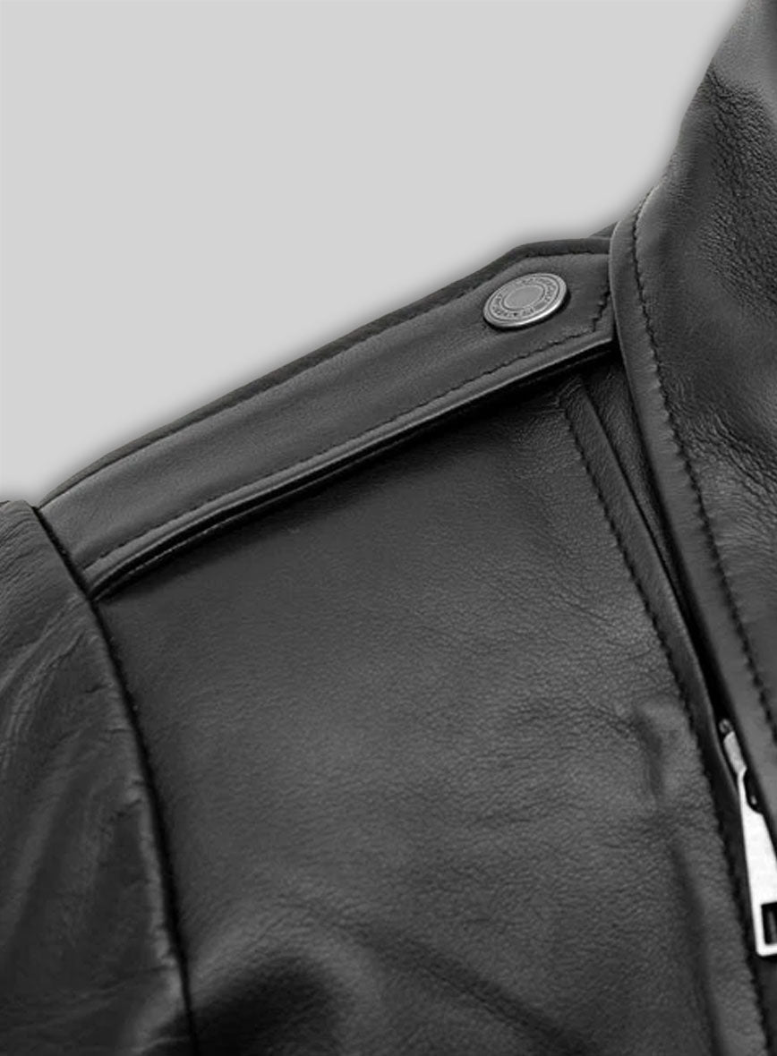 Cate Blanchett Black Leather Jacket – close-up and worn views