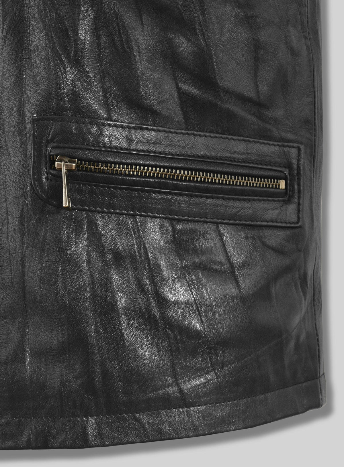 Chris Hemsworth Black Leather Jacket – close-up and worn views