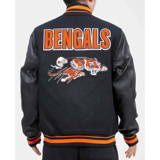 Cincinnati Bengals Retro Classic Black Varsity Jacket