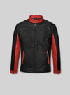 Dark Knight Black Leather Jacket – front view