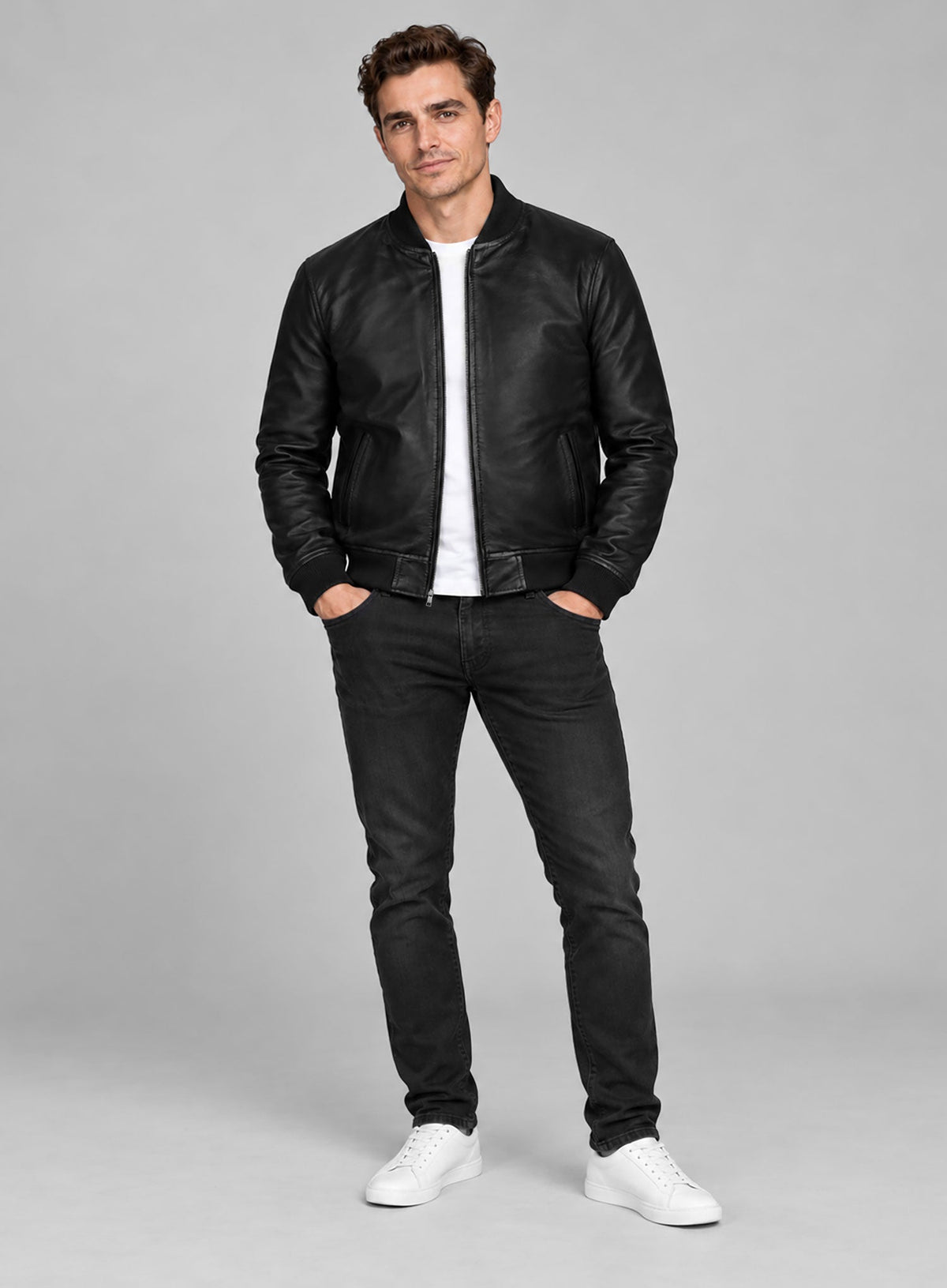 Dave Franco Now You See Me 2 Black Leather Jacket – close-up and worn views