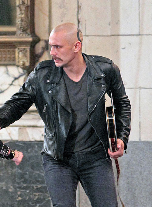 Dave Franco Zeroville Black Leather Jacket – Dave Franco Zeroville wearing the look, photo 2