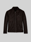Don Cheadle Traitor Dark Brown Leather Jacket – front view
